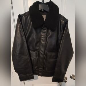 Levi's Black Bomber Jacket with Shearling Collar